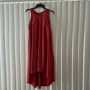 Backless Racerback Side Pocket High Low Flowy
Midi Quick Dry Casual Dress